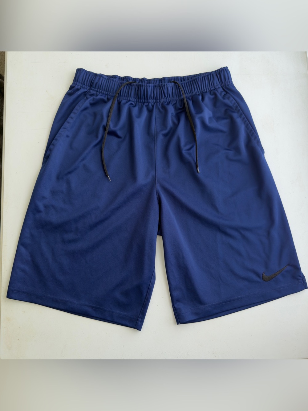 Nike Dri-Fit Men LT Large Tall Blue Epic Training Shorts 10” Pockets Drawstring